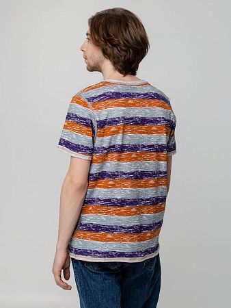 Футболка мужская Rayet двусторонняя, оранжевая с фиолетовым, размер L