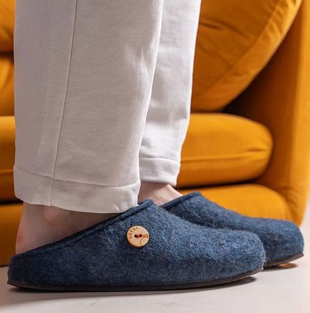 Домашние валенки Step, темно-синие (индиго), размер 35