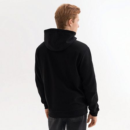 Толстовка на молнии с капюшоном MATEO черная, размер XXXL