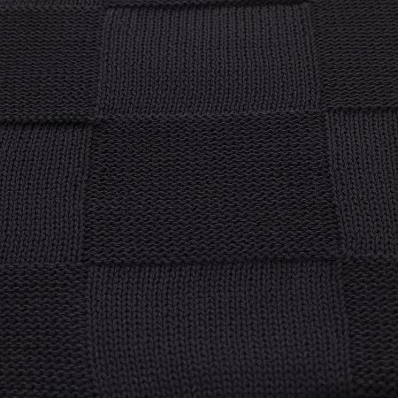 Плед Cella вязаный, черный (без подарочной коробки)