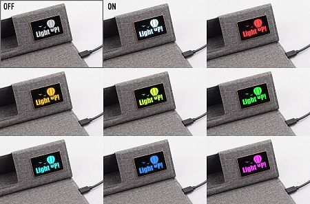 Настольная складная подставка "Cool Mat" с беспроводным (15W) ЗУ, сенсорной подсветкой логотипа, функцией MagSafe и ковриком для мыши