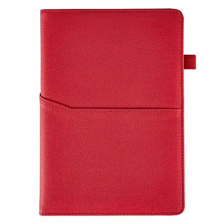 Ежедневник Smart Asti Jeans А5, красный, недатированный, в твердой обложке с поролоном