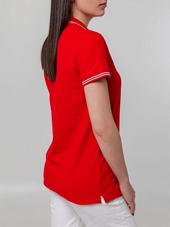 Рубашка поло женская Virma Stripes Lady, красная, размер L