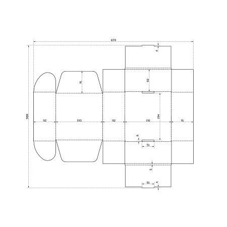 Коробка для набора средняя, самосборная, крафт