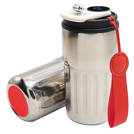 Термокружка Ashly To Go, серебристая/красная