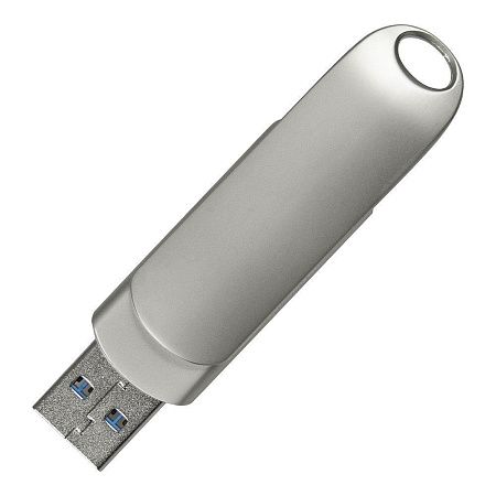 Флеш накопитель USB 3.0 + TYPE C Cupertino, металл, серебристый матовый, 32 GB