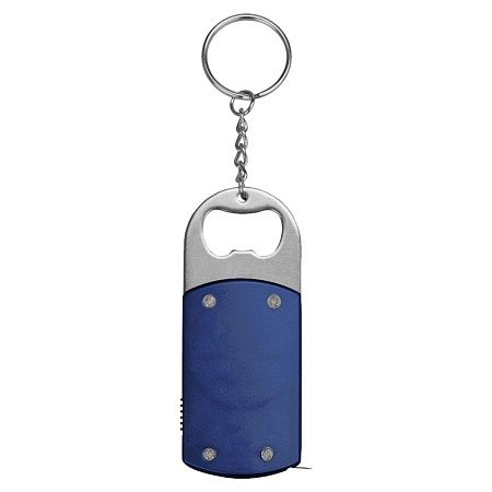 Брелок-открывашка с фонариком и рулеткой, 1 м, Tools Opener, темно-синий