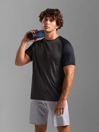 Футболка спортивная унисекс Vortex, ярко-бирюзовая, размер XS