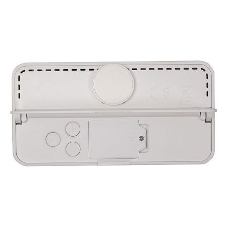 Часы настольные Chronos с термометром и гигрометром, с ж/к дисплеем, белые