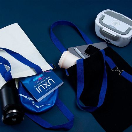 Сумка для покупок White GLOW 325 г/м² с ремувкой, красная