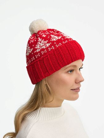 Шапка Holidale, красная с молочным