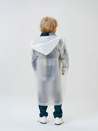 Дождевик детский RainDrop Kids, белый, размер 12 лет (142-152 см)