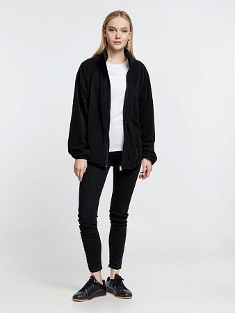 Куртка флисовая унисекс Fliska, черная, размер M/L