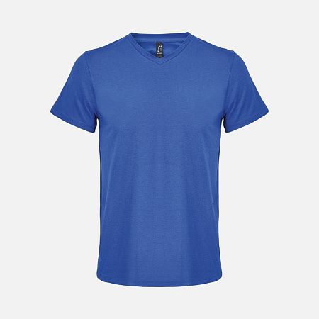 Футболка унисекс Regent с V-образным вырезом, ярко-синяя (royal), размер XS