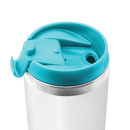 Термокружка NEXT WHITE 350мл. Белая с бирюзовой крышкой 6042.16