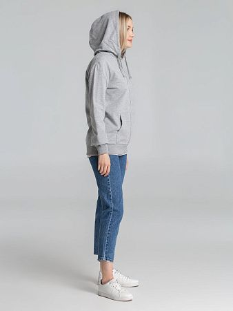 Толстовка на молнии с капюшоном Siverga 2.0, серый меланж, размер S