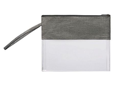 Прозрачная косметичка «Leony» из ПВХ и ткани