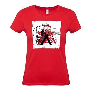 Футболка женская Carmen and Carwoman, красная, размер XL