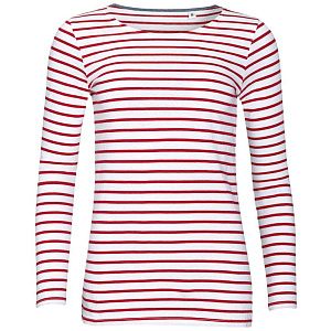 Футболка женская Marine Women, белая с красным, размер XXL