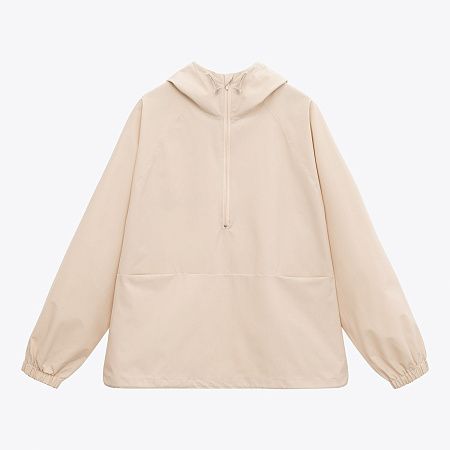 Ветровка (анорак) оверсайз унисекс RISSMAN, бежевая, размер XL/XXL