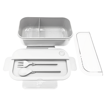 Герметичный контейнер для еды (ланч бокс)  BON VOYAGE, пластиковый, белый, 1100 мл.