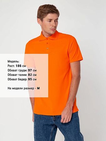 Рубашка поло мужская Virma Light, оранжевая, размер S