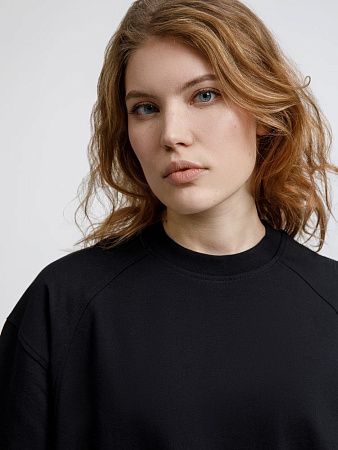 Футболка оверсайз унисекс Sideline, черная, размер XS/S