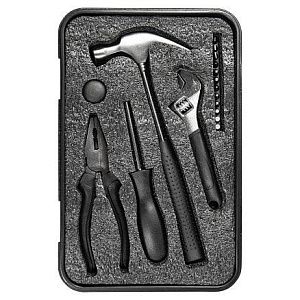 Набор инструментов Tools Baltimore черный 6 в 1 в пластиковом футляре