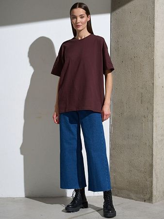 Футболка Oversize Premium, коричневая (шоколад), размер XL