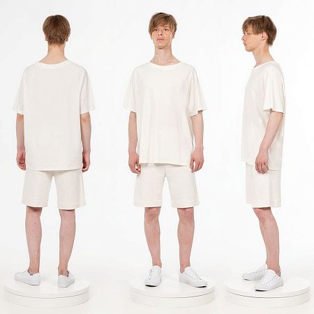 Футболка унисекс оверсайз T2, молочно-белая, размер M/L