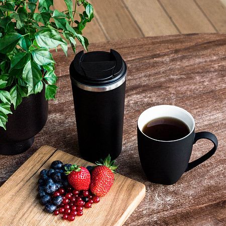 Термокружка вакуумная Палермо (Palermo), серая, матовая поверхность