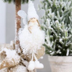 Новогоднее украшение рождественский ангел Беатриче, белый