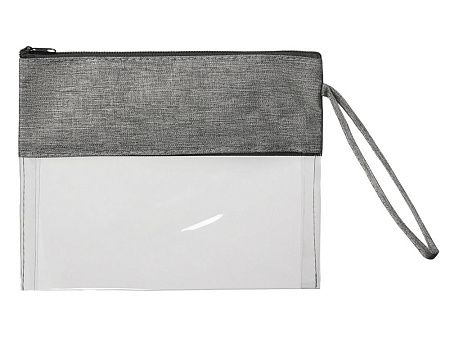 Прозрачная косметичка «Leony» из ПВХ и ткани