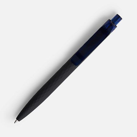 Ручка шариковая Prodir QS01 PRT-T Soft Touch, черная с синим