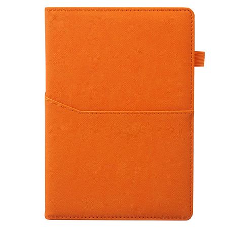 Ежедневник Smart Asti Linen А5, оранжевый, недатированный, в твердой обложке с поролоном