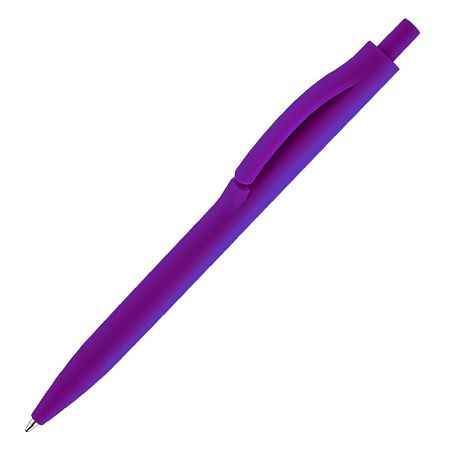 Ручка шариковая IGLA SOFT, пластиковая, софт-тач, фиолетовая