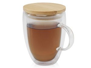 Кружка с бамбуковой крышкой «Leona»