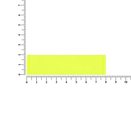 Лейбл из ПВХ Dzeta, S, желтый неон