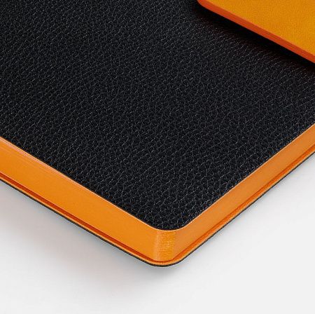 Ежедневник Boom, недатированный, черный с оранжевым