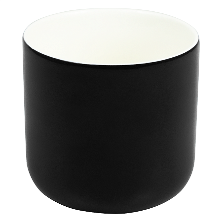 Кружка фарфоровая Casa Grande Iris Varnish, глянцевая, черная/белая, 400 мл