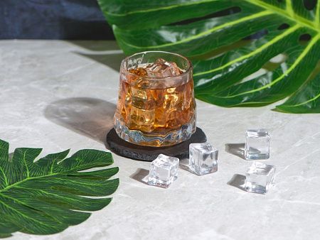 Вращающийся бокал для виски на сланцевом костере «Bromo»