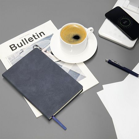 Ежедневник Stella недатированный с магнитом на обложке, бирюзовый