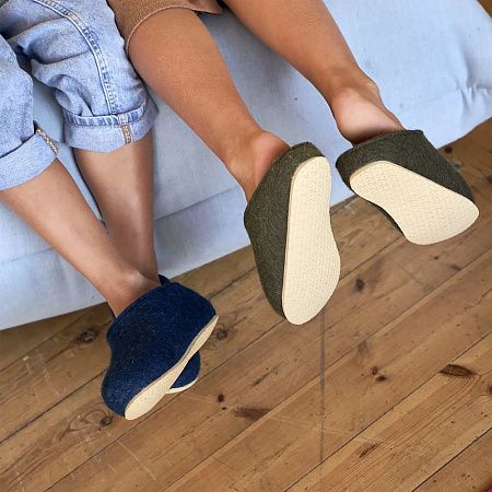 Домашние валенки Step, зеленые (олива), размер 47