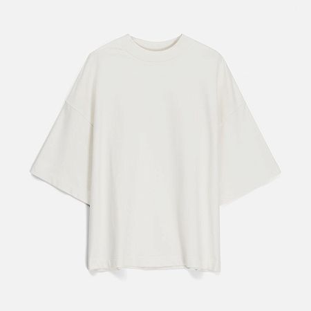 Футболка оверсайз унисекс T9, молочно-белая, размер XS/S