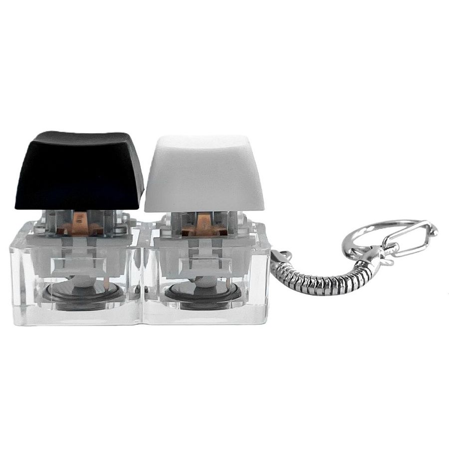 Брелок KeyDuo с LED подсветкой, чёрно-белый