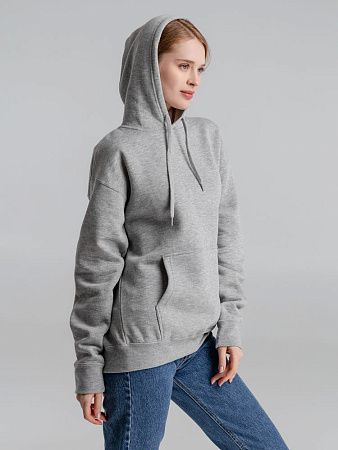 Толстовка с капюшоном Slam 320, серый меланж, размер M