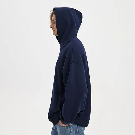 Худи оверсайз унисекс FUSION, темно-синий, размер XL/2XL