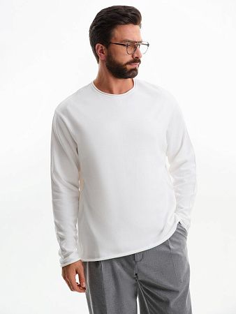 Лонгслив унисекс Siluetti Fuori, молочно-белый, размер S/M