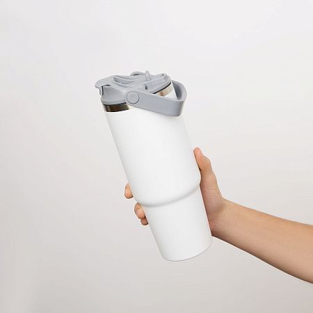 Термокружка вакуумная Montana, белая