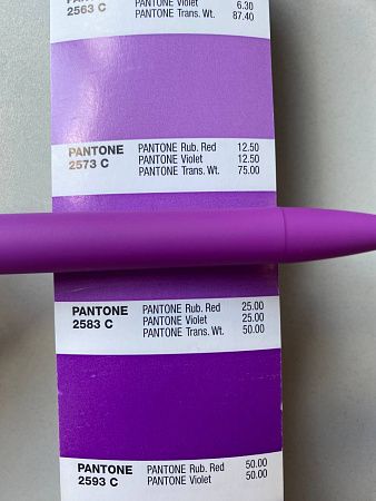 Ручка шариковая, пластиковая, софт тач, фиолетовая/белая, Zorro